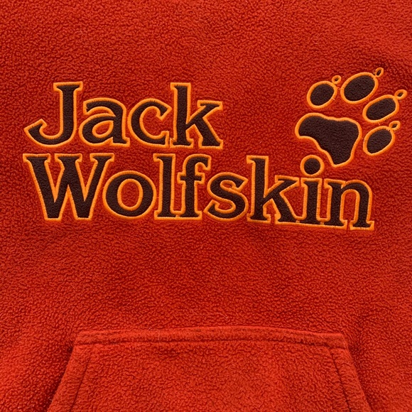 Jack Wolfskin fleece hoodie sweater small orange - Picture 2 of 9